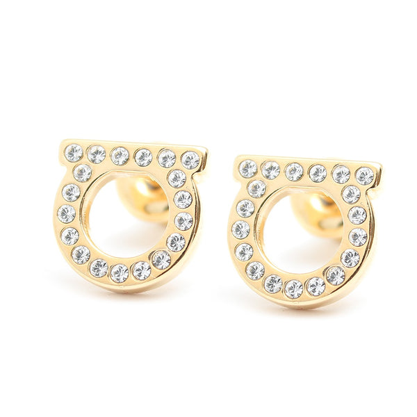 フェラガモ FERRAGAMO ピアス 760123-696576 レディース ガンチーニ GANCINO CRYSTAL OROGLUCI ゴールド